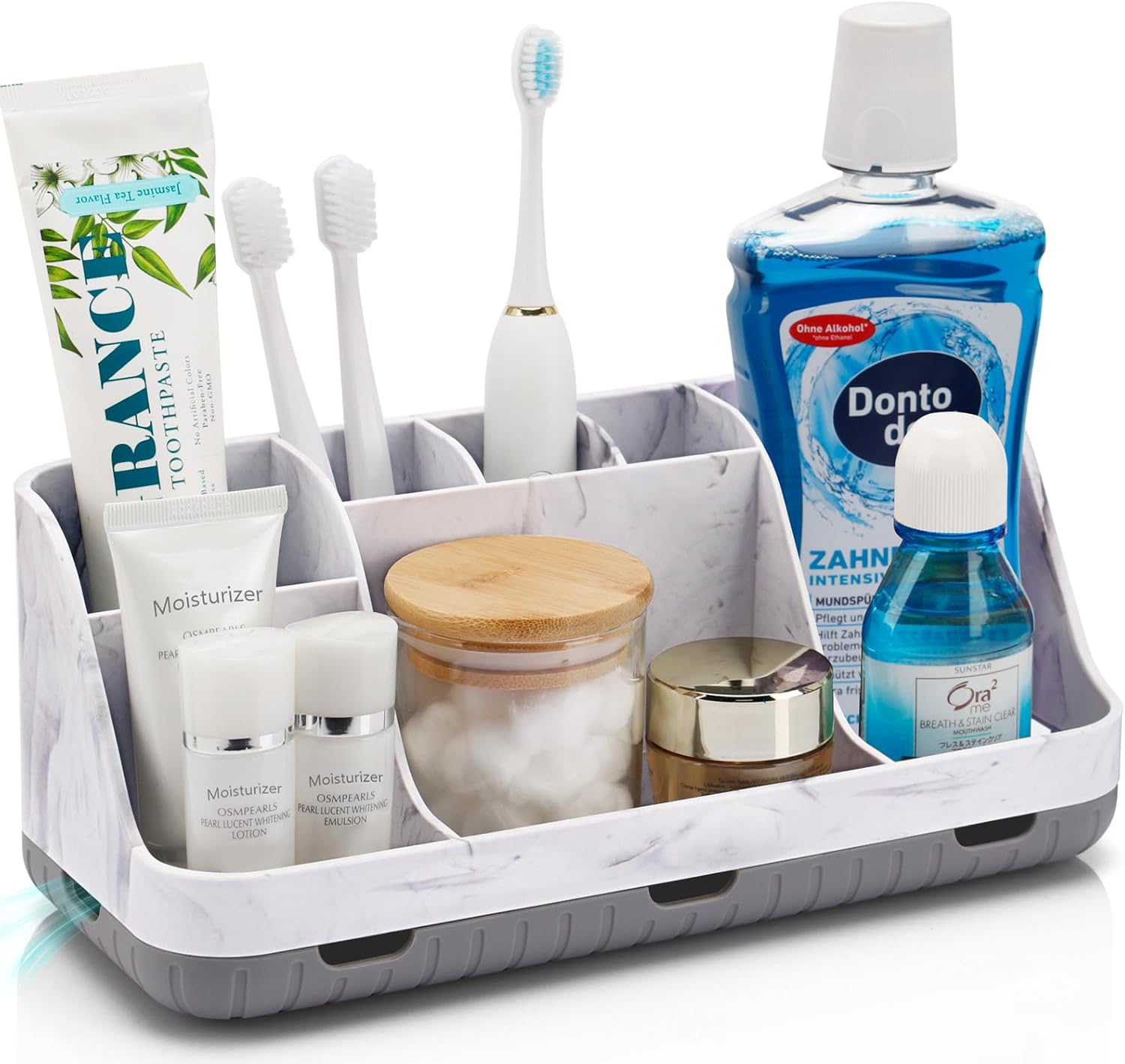 Marble Bathroom Countertop Organizer